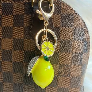 Lemon bag charm Keychain